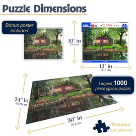 White Mountain Puzzles Simpler Times 1000 Piece Jigsaw Scenic Lake House