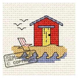 Mouseloft Mini Cross Stitch Kit - Beach Hut, By the Seaside Collection