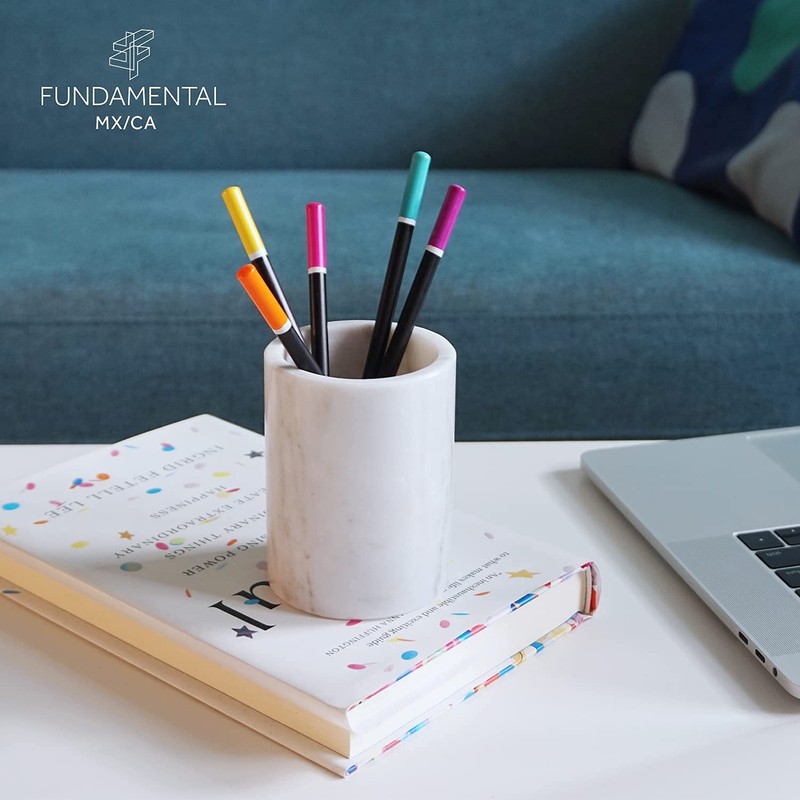 Mármol Fundamental - Vaso de mármol - Blanco Brillante