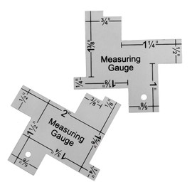 Zuoyou 2 Pieces 2 Inch Mini Sewing Measuring Gauge Aluminium Quilting Templates Sewing Ruler for DIY Sewing Craft