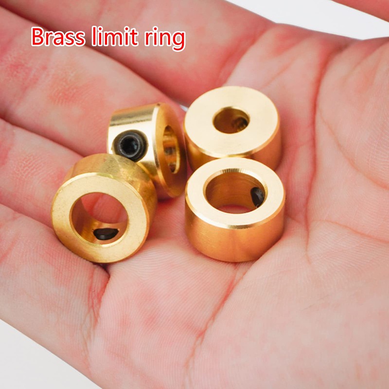 6/8/9/9.5/10mm Brass Depth Stop Collar Twist Drill Bit Shaft Woodworking