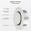 calimaero® TVSA Round Ceiling Vent Cover 100mm, Adjustable Air Valve
