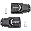 Cressi Buckles for Fins, Black, Rondine - Reaction - Frog