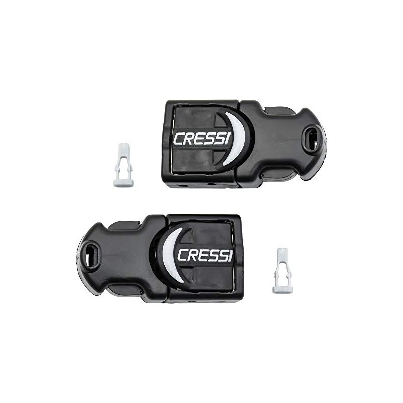 Cressi Buckles for Fins, Black, Rondine - Reaction - Frog