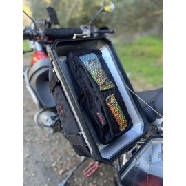 Moto Pockets Motorcycle Pannier/Side Case Lid Bag, 14"x6" 2.75 Liters, Quick Installation, Made in the USA