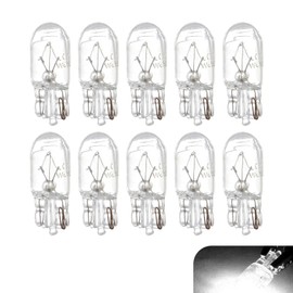 Zigeiya 10 PCS T10 Car Brake Lights, 168 192 12V 5W Instrument Lights Width Lights, Waterproof High Brightness Side Light, Universal for Most Cars (White Light)