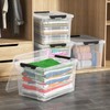 Afromy 4-Pack Plastic Storage Bins with Lid, Latching Stackable Utility