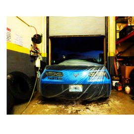 Universal Disposable Plastic Indoor Garage Clear car Cover (3)