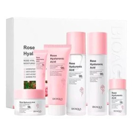Kit Skincare Bioaqua Agua De Rosas Con Ácido Hialurónico