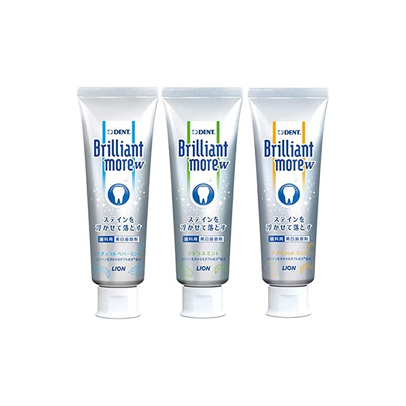 Lion Dental Material Paste Whitening Brilliant More Double, Natural Peppermint,
