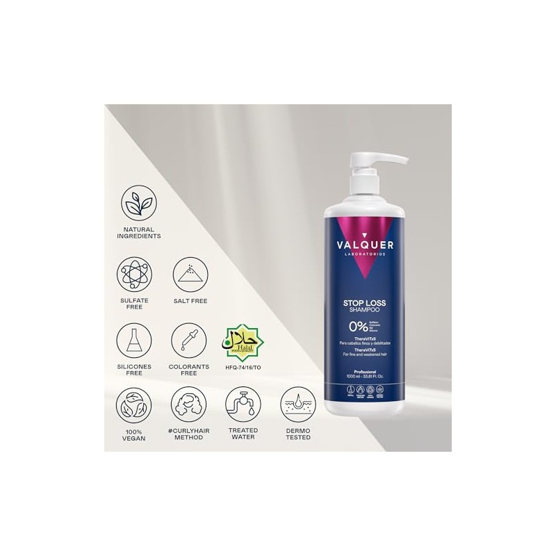 Valquer Anti-Hair Loss Shampoo: Stop Loss (NO sulfates, salt, parabens,