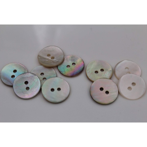 Pack of 10 Natural Shimmer Mother of Pearl Buttons 2