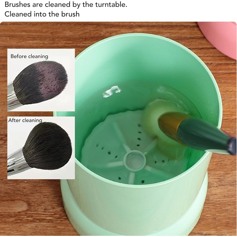 Máquina Limpiadora de Brochas de Maquillaje, Limpiador Automático de Brochas