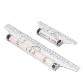 Messrolllineal, 5 Stück 15 Cm 30 Cm Messrolllineal aus Kunststoff, Messwerkzeug, Klare Skala, Transparent, Leicht, Paralleles Rolllineal mit Formeln