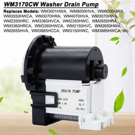 Washer Machine Drain Pump Compatible with LG WM2701HV WM2010CW WM2301HR WM2487HWM WM2487HWMA WM2016CW WM2050CW WM2650HWA WM5000HWA