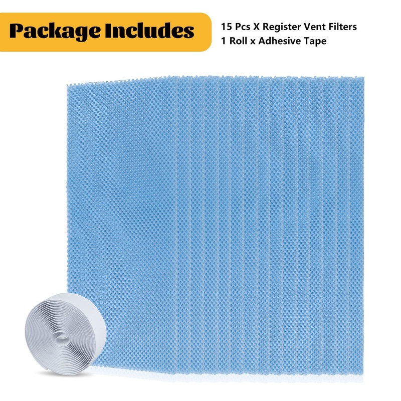 GCGOODS 15 Pcs 4" x 12" Air Vent Filters, Reusable