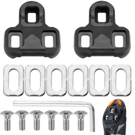 NHQZ 2 Pieces Compatible with Look Ke o Bike Pedals 3-Hole Grip Blade Carbon Classic Cleats Bicycle Cleats Shoe Plate Set Road Bike Pedal Grey MTB Pedal Plates Road Cleats Bicycle Accessories Set