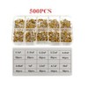 LeHang 500pcs 10 Values 50V 0.1uF-10uF Yellow Multilayer Monolithic Ceramic