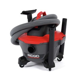 RIDGID 62698 RT0600 NXT 6-Gal. Wet Dry Shop Vacuum with Casters, 4.25 Peak HP Motor, and Pro Locking Hose, Dark Gray and Red