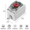 IP67 Button Switch Outdoor Waterproof Box Red Button Emergency Stop