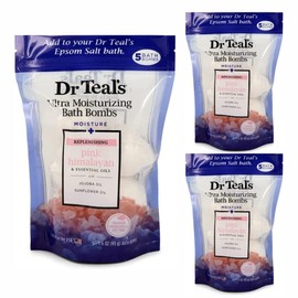 15 x Dr. Teals Bubble Bath Bombs 1.6oz Ultra Moisturising Pink Himalayan & Essential Oils with Jojoba & Sunflower Oil | Revitalising Natural Aroma Perfect for Stress Relief, Spa & Relaxation |