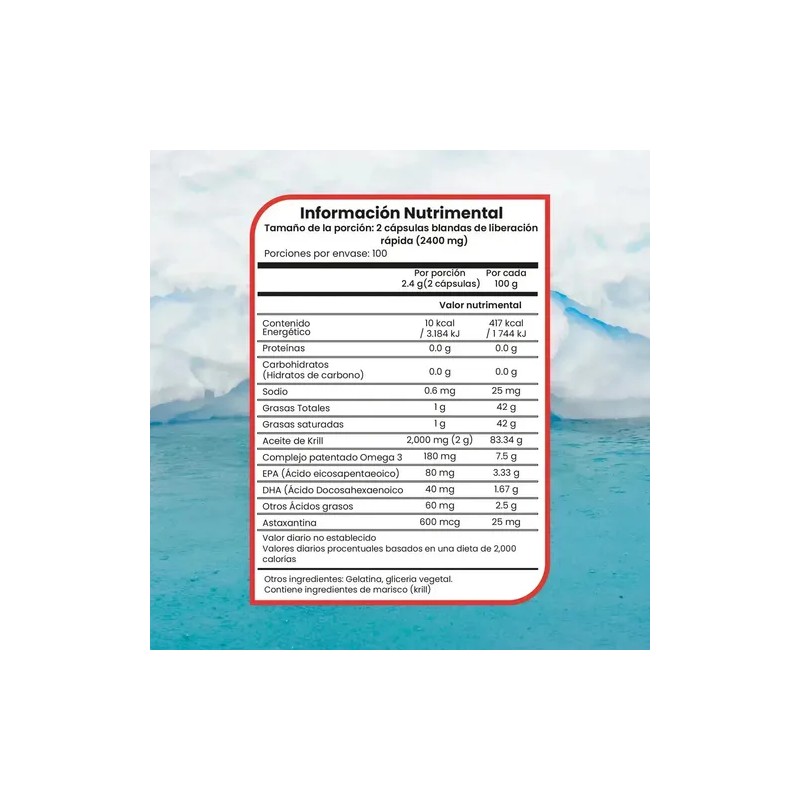 Astaxantina & Aceite De Krill 2000mg 200 Cáps