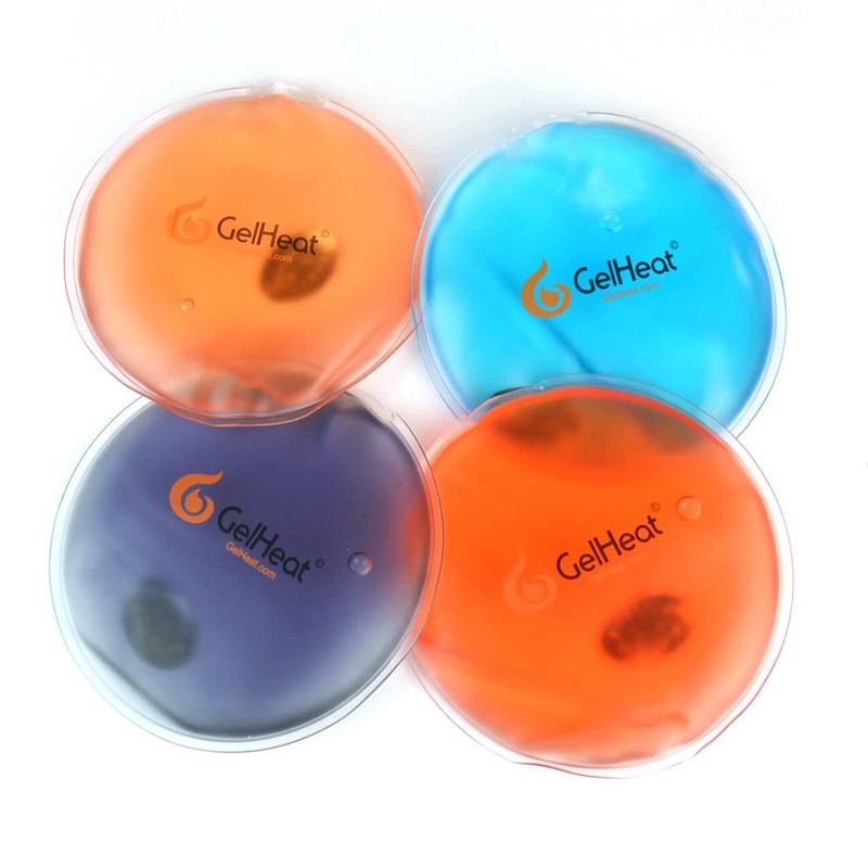 Pack of 5 GelHeat Instant Hand Warmers Round - Reusable