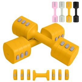 kisnbld Adjustable Dumbbell Set of 2, 4 in 1 Free Weights Dumbbells Set for Women with Fast Adjustment, Each 2lb 3lb 4lb 5lb Hand Weights Set for Home Gym & Outdoor Exercise Training