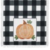 VHC Brands Annie Black Check Pumpkin RUNNER 12x36 Thanksgiving Black