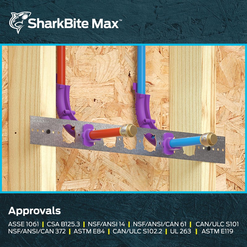 SharkBite Max 3/4 Inch Push Cap, Push to Connect Brass