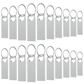 WOOOLKEN USB Stick 8GB 20 Stück USB Sticks Metall 20er Pack Silber USB-Flash-Laufwerk zum Kopieren von Daten von einem Computer Oder Einem Anderen Gerät