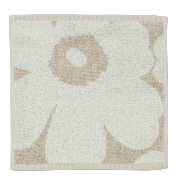 MARIMEKKO Unikko Mini Towel - Beige, White - Unikko Face