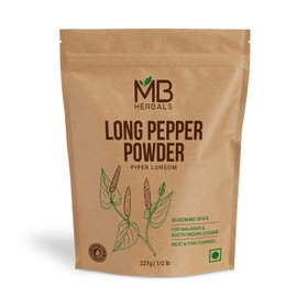 MB Herbals Long Pepper Powder 227g (Half Pound) | Piper longum | Seasoning for Meat Fish Malabar & South Indian Curries | Strong Aroma and Hotter than Black Pepper