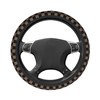 Black Brown Checkered Steering Wheel Cover Universal 15 Inch, Non