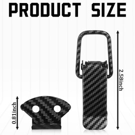 QKYS 2PCS Bumper Clips, Durable Carbon Fiber Quick Release Bumper, Carbon Fiber Security Lock Clips Front Rear Bumper, Universal Car Bumper Repair Kit Fit for Most Cars, Trucks and SUV (Large)
