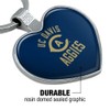 UC Davis Aggies Logo Keychain Heart Love Metal Key Chain