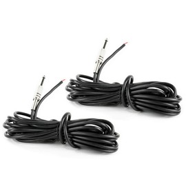 qtx Skytronic Speaker Cable Kit - Pair of 6.35mm Mono Jack to Bare Wire Leads, Flexible 6 Metre Connections for DJ, PA, Karaoke & Professional Audio Equipment