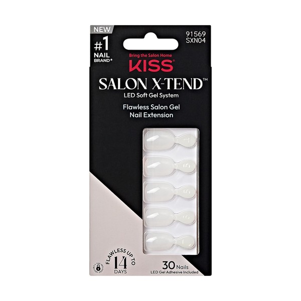 KISS Salon X-tend Press On Nails, Nail Glue included, Keep