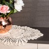 Feyarl 2 Pcs Crochet Cotton Lace Table Placemats Handmade Doilies,