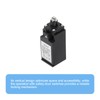 sourcing map Limit Switch Parallel Plunger XCK-P Mount 1NC+1NO 3D