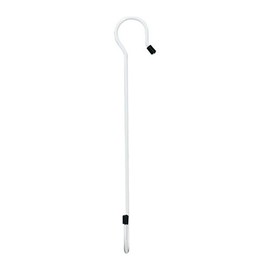 八幡ねじ フック カラーロング Sカン ヒネリ 白 3.6×30×4.6cm 1個