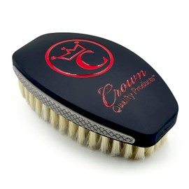 New BRED Medium LIMITED EDITION 360 Sport Wave Caesar 2.0 Mixed Boar Bristle Hairbrush - Curved Bristles, Non-Slip Grip, Waterproof, Matte Black Indestructible Body - The Ultimate 360 Wave Brush