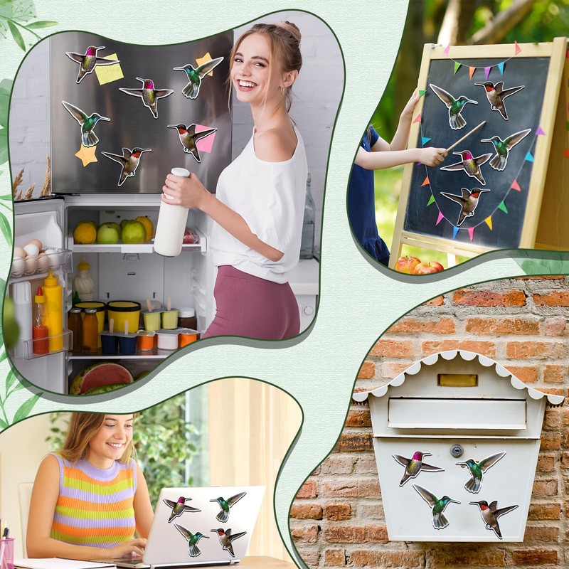 Konohan 3 Pairs Hummingbird Screen Door Magnets Double Sided Patio