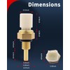 VEHICODE Engine Coolant Temperature Sensor, ECT Water Temp Sensor Compatible