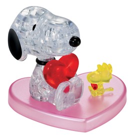 BePuzzled | Peanuts Snoopy Heart Original 3D Crystal Puzzle, Ages 12 and Up