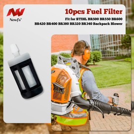 NewJ's 10pcs Fuel Filter Fit for STIHL BR500 BR550 BR600 BR420 BR400 BR380 BR320 BR340 Backpack Blower