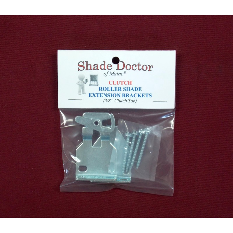 Roller Window Shade Extension Clutch Brackets with 3/8 inch tab.