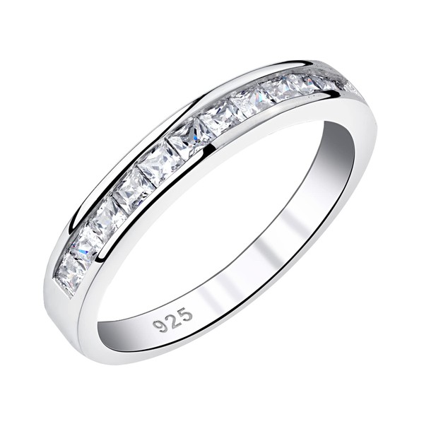 SHELOVES Stacking Eternity Rings for Women 925 Sterling Silver Wedding