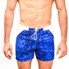 Taddlee Traje de baño para hombre de corte cuadrado, Azul