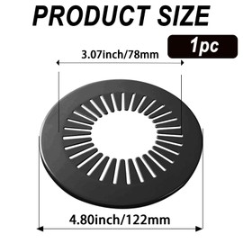 CAcoverVA 1 Piece Pipe Cover Decoration Fit 2.36 to 3.07 inch Outer Diameter Pipe (60-78mm), PP Plastic Escutcheon Water Pipe Drain Line Cover, Plumbing Cover Plates for Wall Pipe Tube Decor, Black